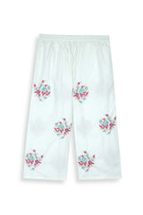 Girls Embroidered 3-Piece Suit – Tilla & Multihead Work with Motif Trouser