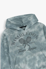 Kids Gray Tie-Dye Terry Tracksuit | 100% Cotton | Winter