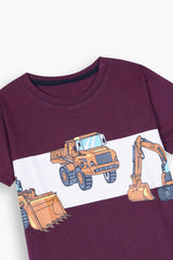 Boys Maroon Cranes Tee