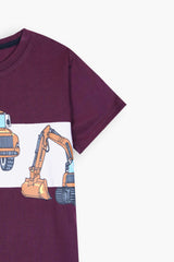 Boys Maroon Cranes Tee