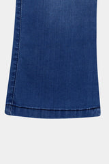 Girls  Blue  Wide Leg  Six Pocket Trousers