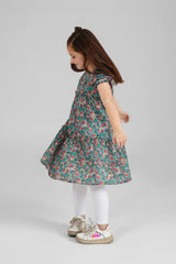 Green Digital Printed Top in Cotton