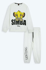 Disney Lion King Kids Tracksuit – Simba Print | 100% Cotton Terry