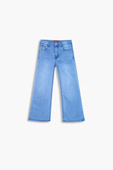Girls Light Blue Flare  Pant