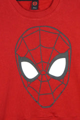 Boys Red Fleece Spider Man-Sweat Shirt