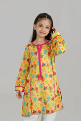 Yellow White 2 Pcs Digital Print Lawn