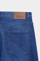 Women Mid Blue Wide Leg Pant