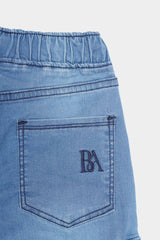 Girls Ice Blue  Wide Leg  Six Pocket Trousers