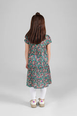 Green Digital Printed Top in Cotton