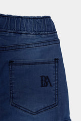 Girls  Blue  Wide Leg  Six Pocket Trousers