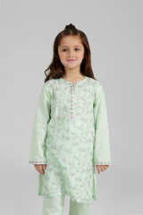 Cotton Light Green 2Pcs With Tilla Work