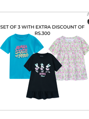 Girls Set Of Three Tees