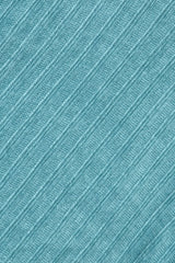 Kids Velour Tracksuit – Teal Ribbed Set