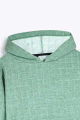 Unisex Kids Quilted Hoodie – Sage Green