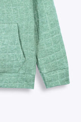 Unisex Kids Quilted Hoodie – Sage Green