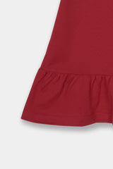 Girls Red Flower Top