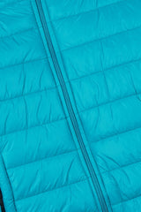 Kids Turquoise Puffer Jacket | Lightweight Hooded Winter Coat | Warm & Cozy Outerwear