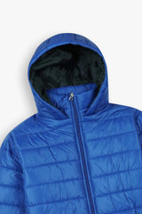 Kids Royal Blue Puffer Jacket | Warm Winter Hooded Coat | Lightweight Insulated Outerwear