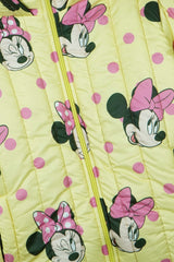 Minnie Mouse Kids Puffer Jacket | Girls Hooded Winter Coat | Warm & Lightweight Outerwear