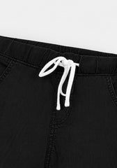 Boys Denim Black Cross Pocket  Long Shorts(3 Quarter)