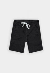 Boys Denim Black Cross Pocket  Long Shorts(3 Quarter)