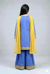 Premium Embroidered Kids Angrakha Frock Suit – Festive Wear