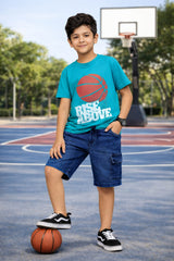 Boys Light Blue HD Basket Ball Tee