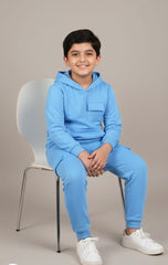 Kids Utility Fleece Tracksuit – Sky Blue