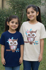 Girls 11-14 Years Stone Owl Tee