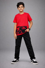 Boys Red Avengers Tee