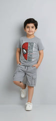 Boys Grey Spider Man Tee