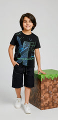 Boys Black MINECRAFT Tee