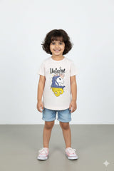 Girls Pink Lining Unicorn A Line Top