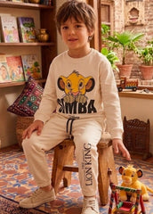 Disney Lion King Kids Tracksuit – Simba Print | 100% Cotton Terry