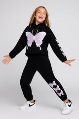 Girls Butterfly Fleece Tracksuit