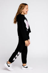 Girls Butterfly Fleece Tracksuit