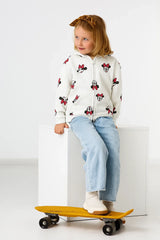 Minnie Mouse Print 100% Cotton Terry Hoodie – Kids Zip-Up Hoodie