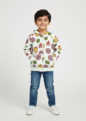 Marvel Avengers 100% Cotton Terry Hoodie – Kids Zip-Up Hoodie