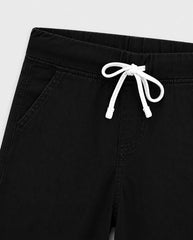 Boys Denim Black Cross Pocket  Long Shorts(3 Quarter)